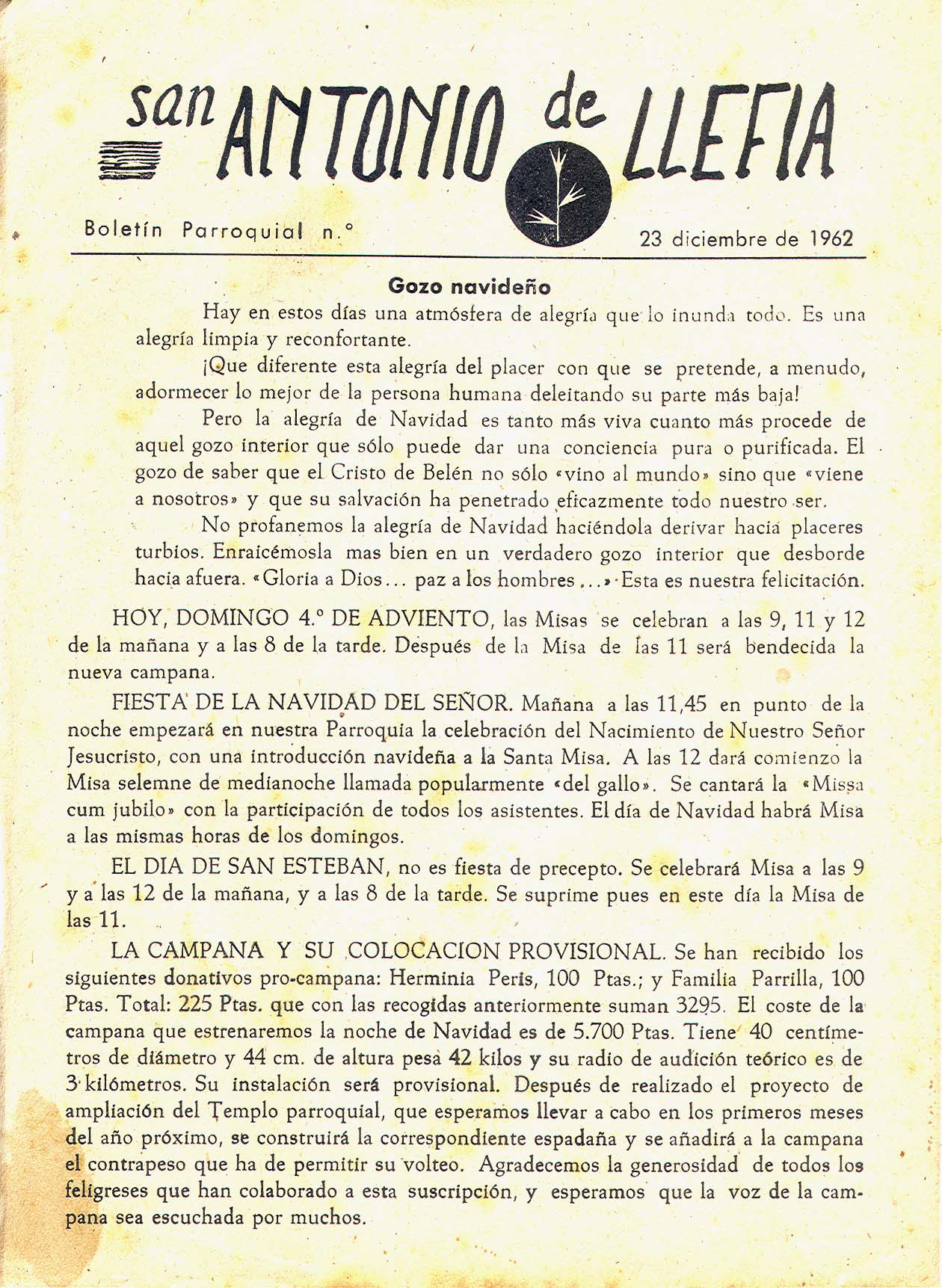 1962 Boletin parroquial nÃºm 63